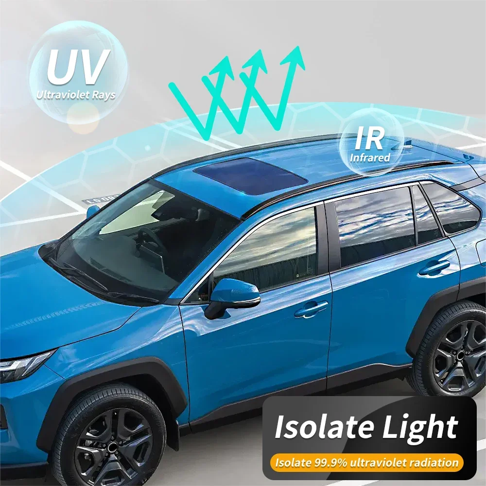

Защитная пленка для люка на крыше для Toyota RAV4 RAV 4 5th 2019-2024, теплоизоляционный тент, принадлежности из ТПУ, ледяная броня, предварительно вырезанный автомобильный PPF