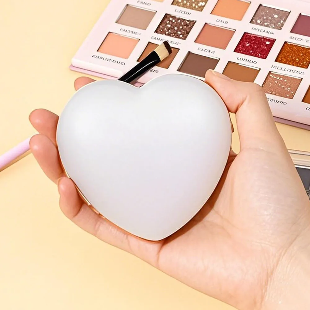 Pink/White Resin Nail Art Palette Manicure Tools Nail Painting Mixing Tray Gold Edge Heart Shape Display Board Polish Holder