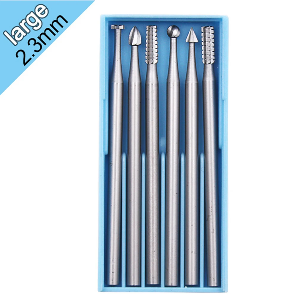 6 Pcs Hand Tools Tungsten Micro Engraver Bit Miniature Carving and Engraving Bit 3/32\