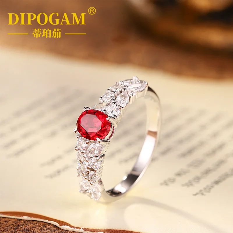 

Кольцо с выращенным рубином 1 карат, кроваво-красное, модный универсальный дизайн, серебро 925 пробы, для женщин, элегантное ювелирное украшение