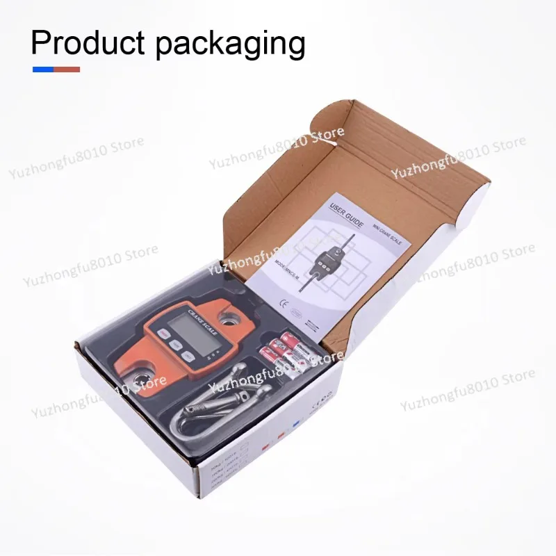 300kg / 50g Digital LCD Smart Electronic Hook Scale Professional Waterproof Detachable Hook Industrial Scale Hanging