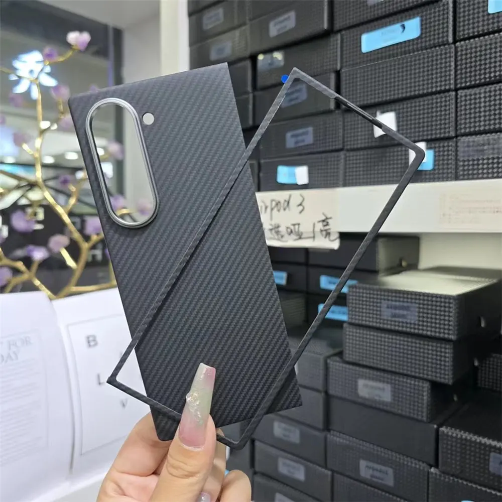 

Slim Magnetic Aramid Genuine Carbon Fiber Case For Samsung Galaxy Z Fold6 Matte Armor Cover