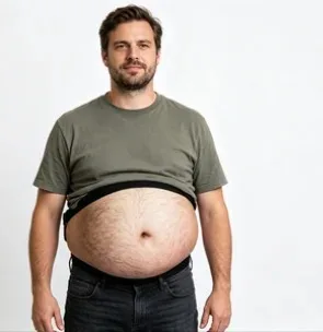 Unsichtbare Bierbauch-Hüfttasche - 3D Fake-Bauch-Hüfttasche, Versteckte Aufbewahrungstasche für Outdoor- und Reisegebrauch 2027
