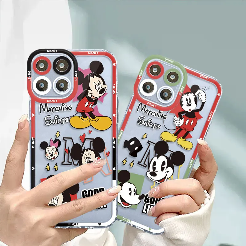 Case For Huawei Honor X8 4G X8a X9a 5G 90 Lite Angel Eye TPU Bumper Phone Cover Clear Silicone Shell Good Luck Every Day Mickey