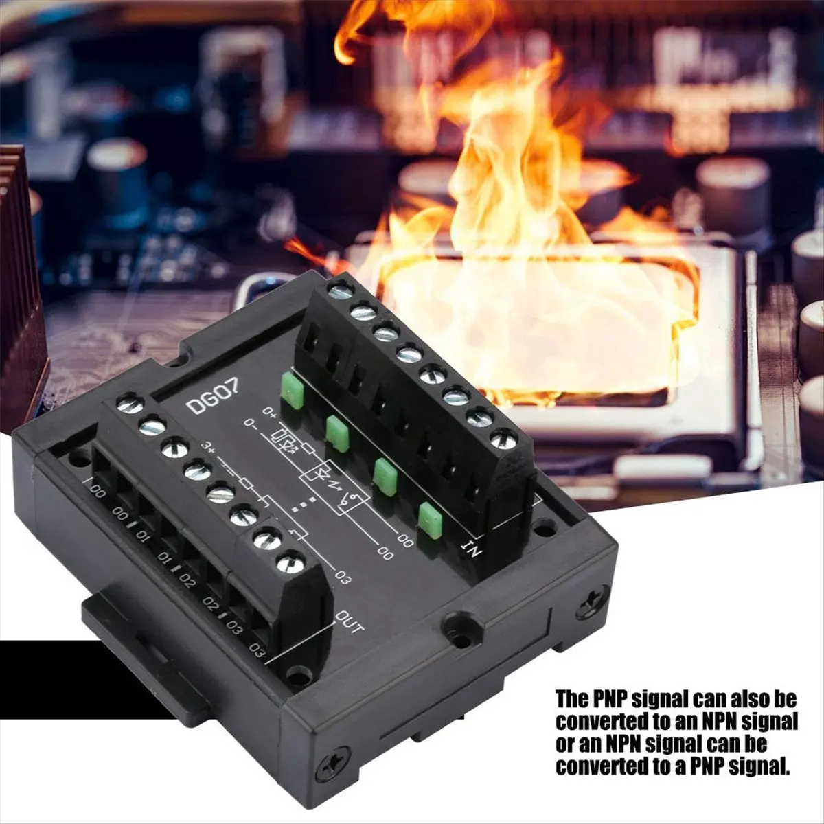 #85Q (Black)DG07 Level Converter 4-Channel NPN to PNP 10-28V,Electronics Accessories