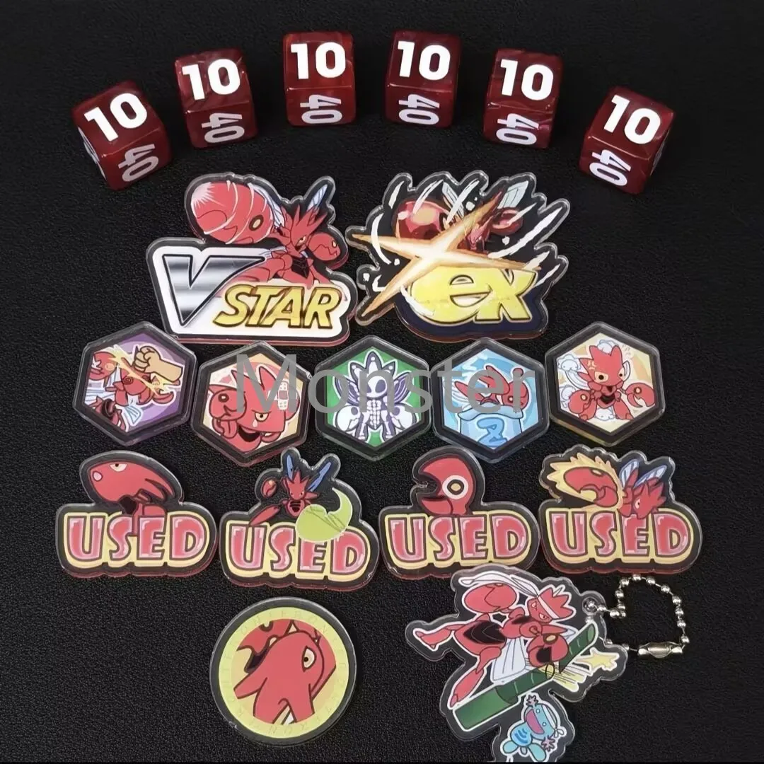 scizor-ポケモン-ptcg-ダメージカウンター-ダメージインジケーターセット-テーマダイス-vstar-マーカー-gx-ボードゲームアクセサリー-ポケモンプレーヤー用