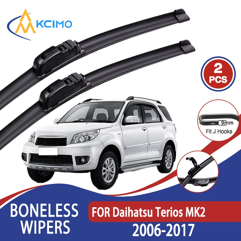 

For Daihatsu Terios MK2 2006-2017 Car Wiper U-type Soft Rubber Boneless Wiper HD Quiet Durable Automotive Wiper 21"+18"