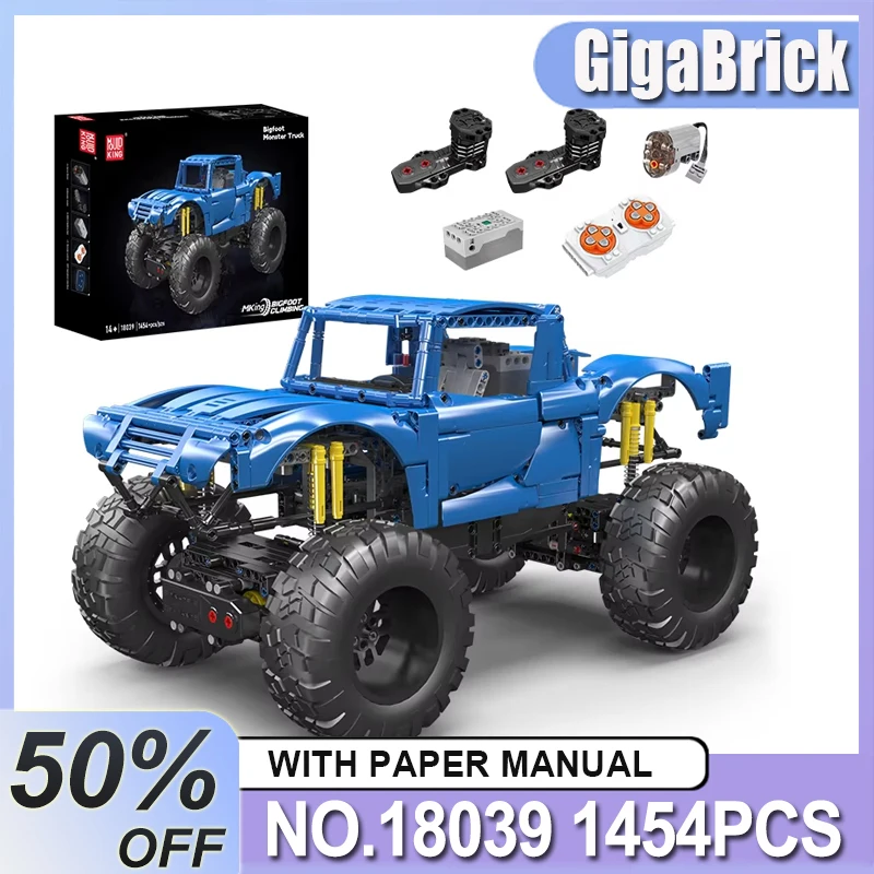 

Mould King 18039 Technical Car Toys The Remote Control Big-foot Truck Building Block Assembly Car Brick Set Kids Christmas Gift