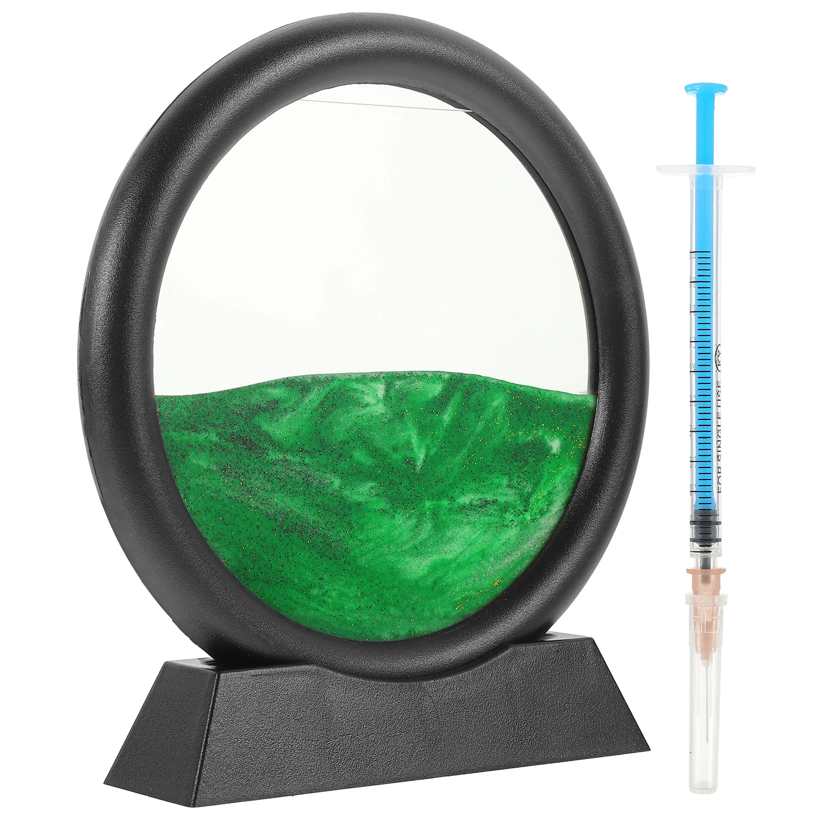 Round 3D Quicksand Painting Hourglass Moving Sand Art Decor High Clarity Safe Practical Long Lasting Sand Painting