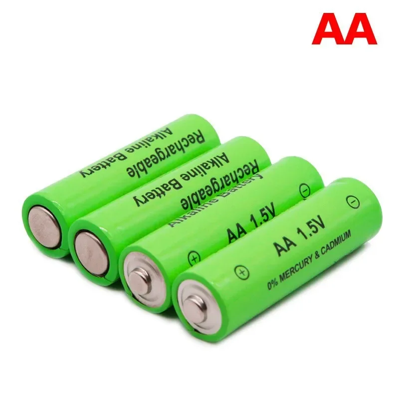 AA and AAA 1.5V 3000mAh Rechargeable Alkaline Batteries for Flashlights, Toys, Watches and MP3 Players, Ni-MH Replacement