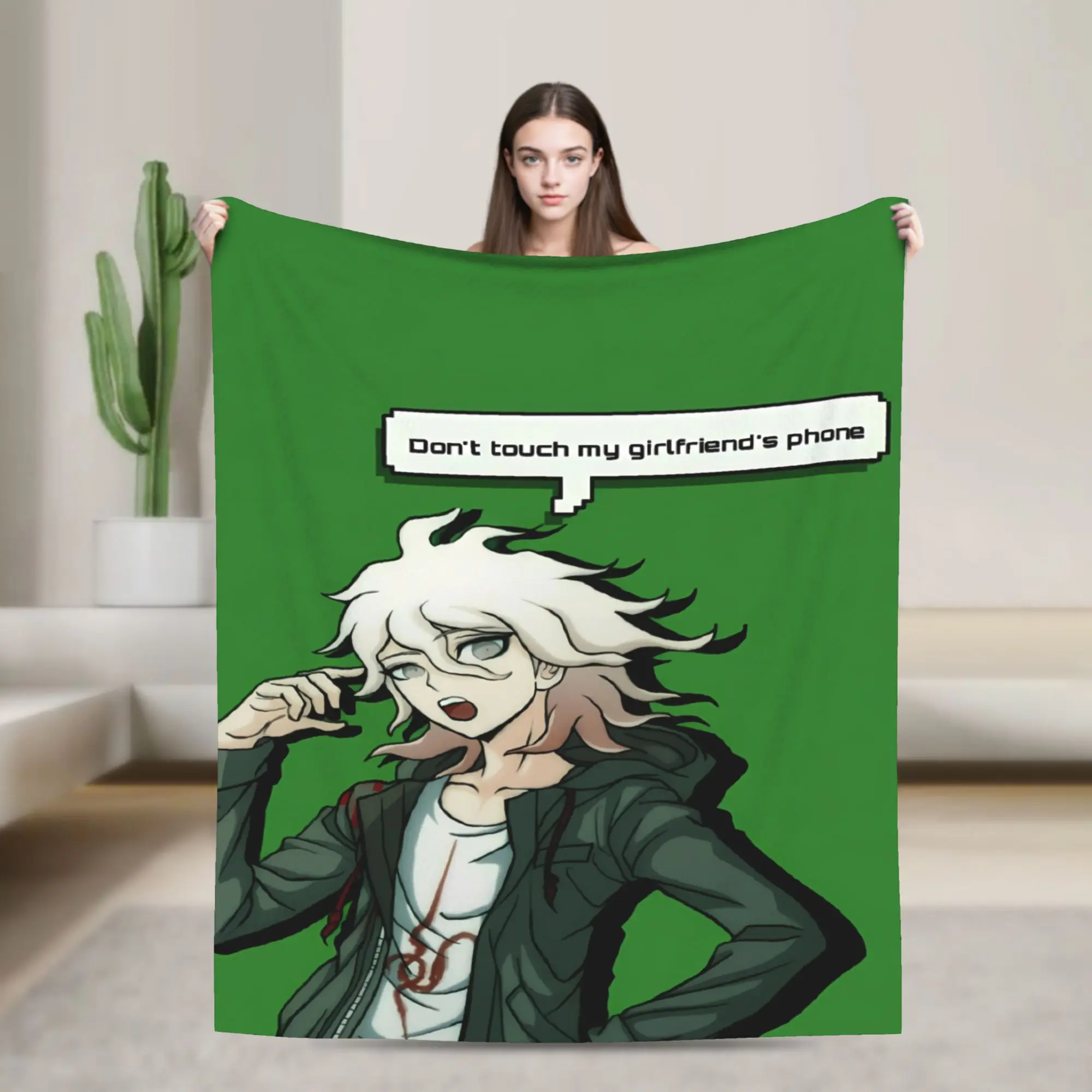 Super Soft Blanket Camping Nagito Komaeda The Ultimate Throw Blanket  Flannel Bedspread For Bedroom Funny Sofa Bed Cover