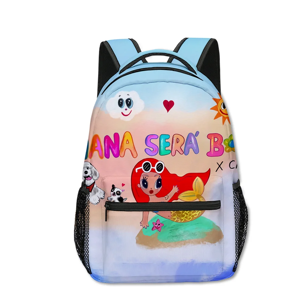 

Cartoon Popular Manana Sera BonitoI student Bookbag Notebook Backpacks 3D Print Oxford Waterproof Boys/Girls Travel Backpacks