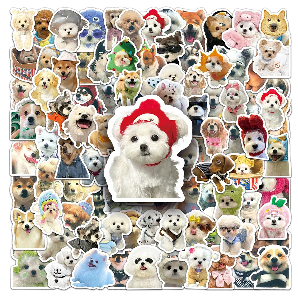 10/30/50/100pcs Cute Animal Dog Graffiti Stickers Cartoon Decals DIY Laptop Phone Notebook Suitcase Stationery Sticker Kids Toys