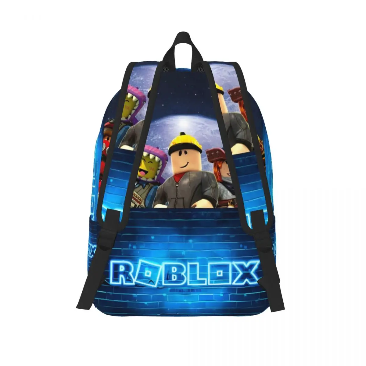 R-Robloxes Game Backpack for Men Women Teenage High School Hiking Travel Daypack Games Factory College Canvas Bags Sports