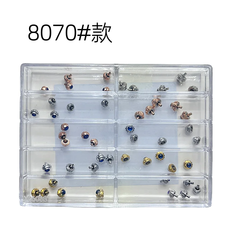 Accesorios para reloj de reparación, tanque/serie de globos azules/serie Cheetah, corona en caja, cabeza mecánica de cuarzo, tubo plano de tubo largo