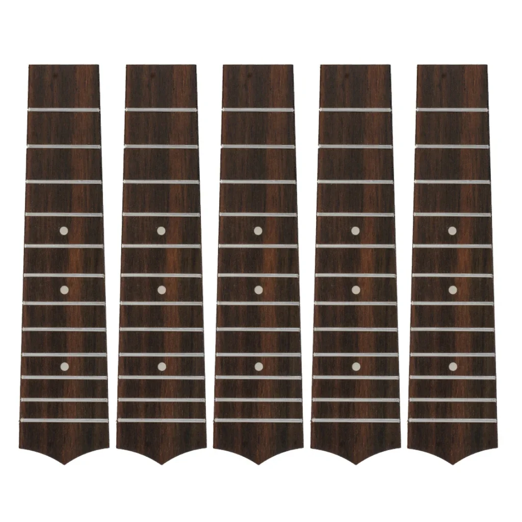 LOOK Rosewood Ukulele Fretboard 21 Inch Uke Fingerboard 12 Frets White Dots Inlay DIY Ukulele Accessories 1/5/10 PCS