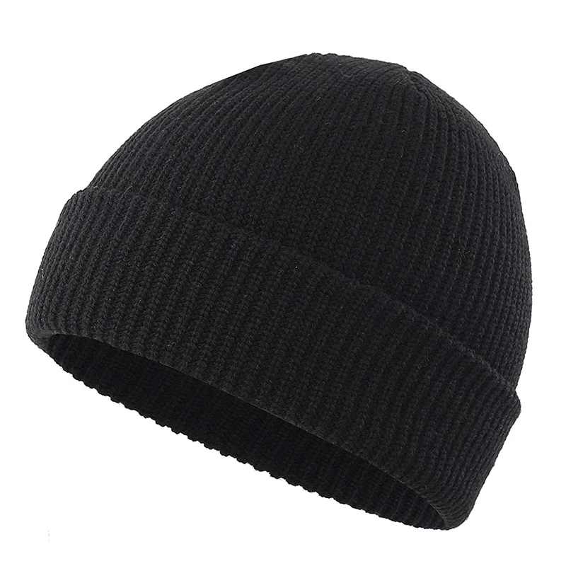 Fashion Hip Hop Beanie Knitted Hat Men Skullcap Women Winter Warm Brimless Baggy Melon Cap Cuff Docker Fisherman Beanies Hats