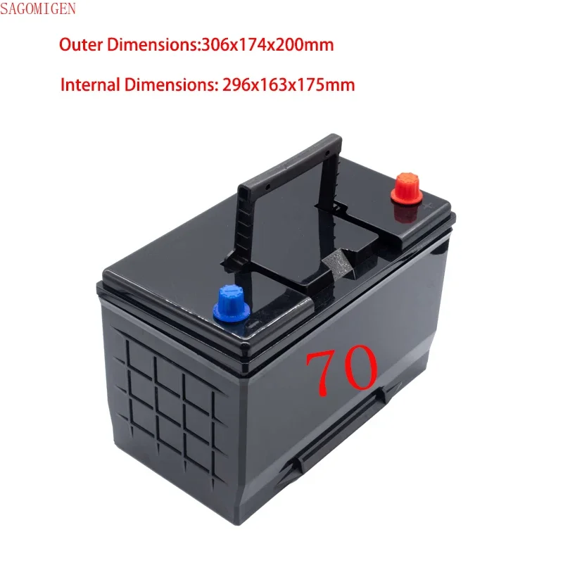 12V 24V Car Starter Battery Boxes Waterproof Plastic Case 3S Li-ion 4S Lifepo4 Battery Case High Current Copper Binding Posts