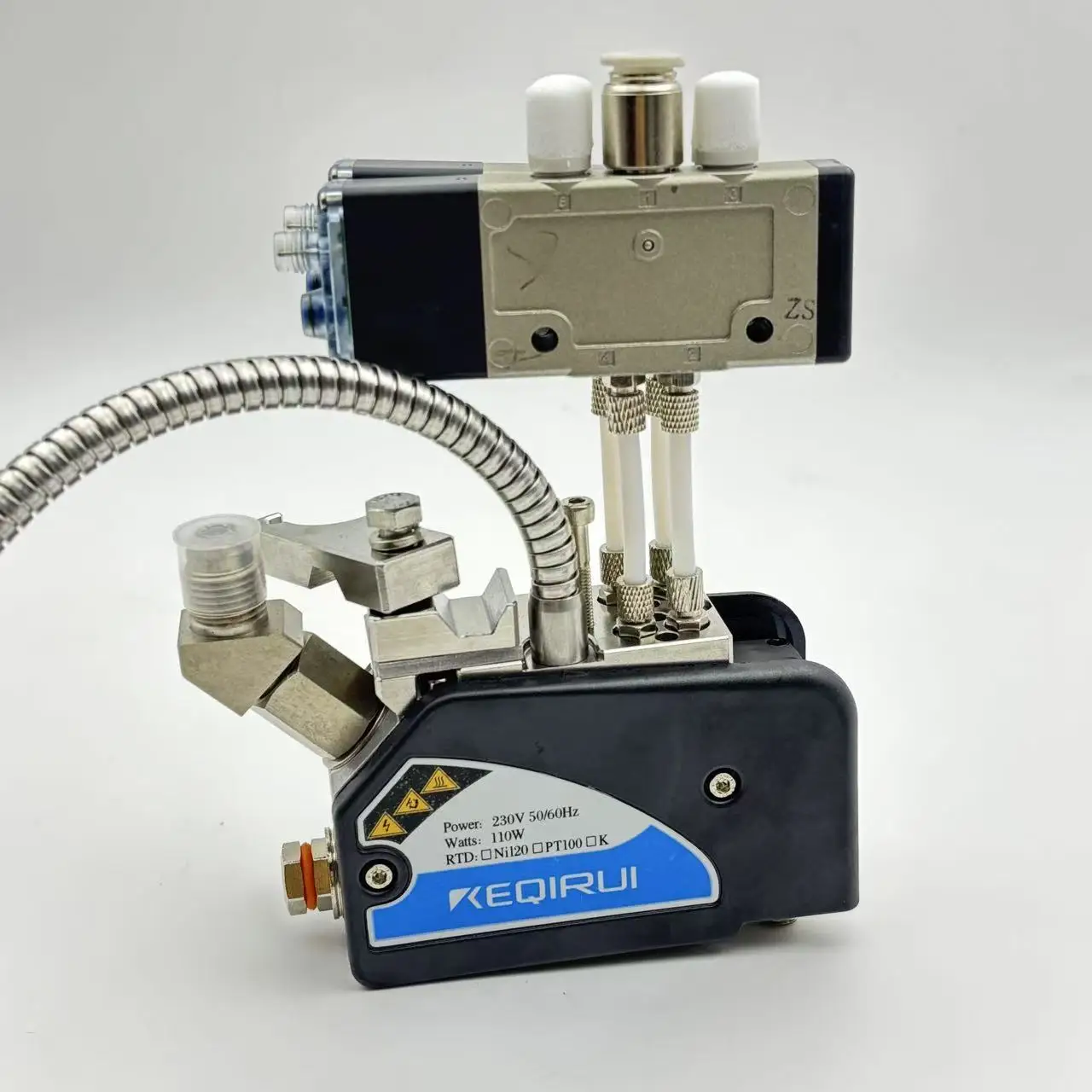 Dual-Valve 16mm Distance Mini Industrial Hot-Melt Glue Gun Automatic & Manual Dotting for Various Applications