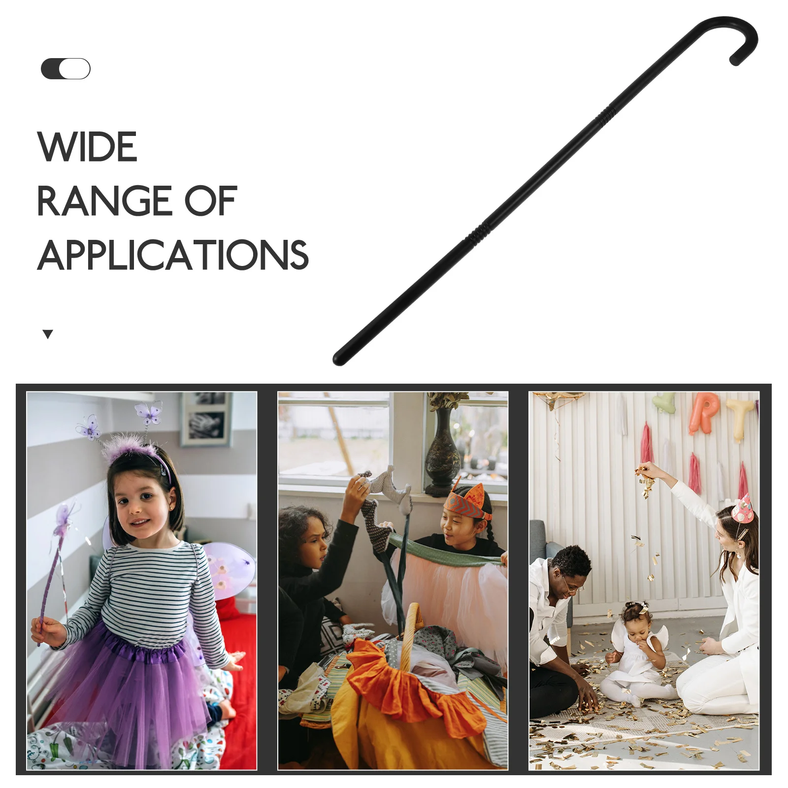 قصب ديكور الهالوين الرجعية لزي عصا المشي الدعائم خفيفة الوزن المواد البلاستيكية مرحلة الأداء تأثيري