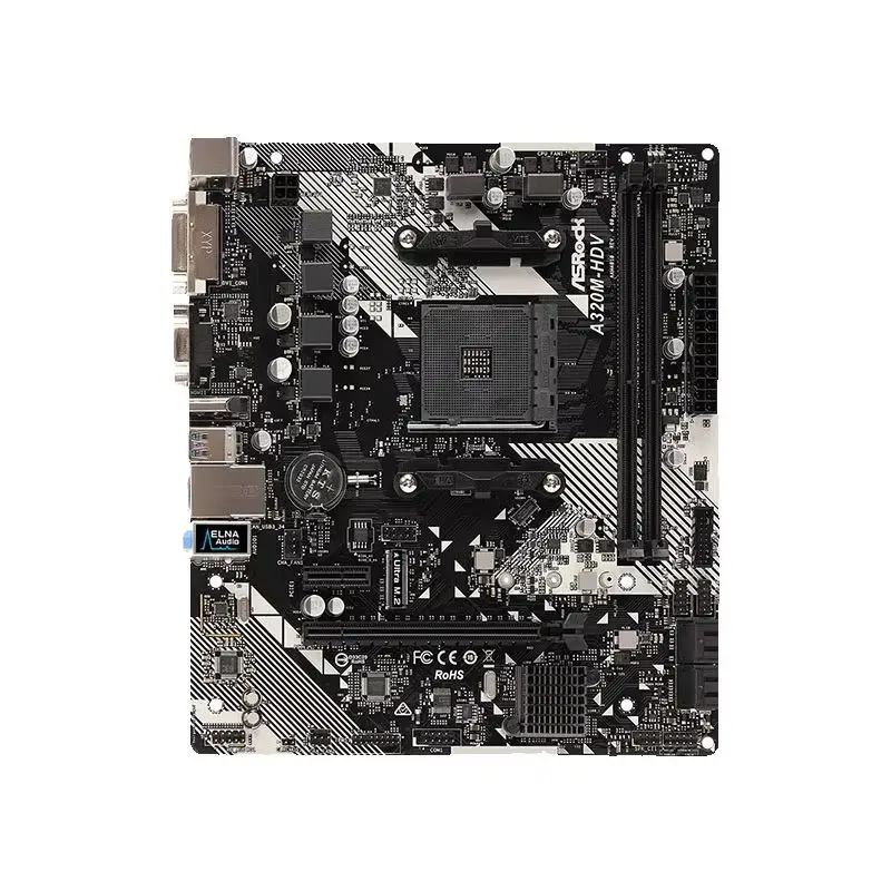 ASROCK A320M HDV R4.0 New Micro-ATX AMD A320 DDR4 3200 MHz,SATA 6Gbps, 32G,Desktop AMD CPU Socket AM4