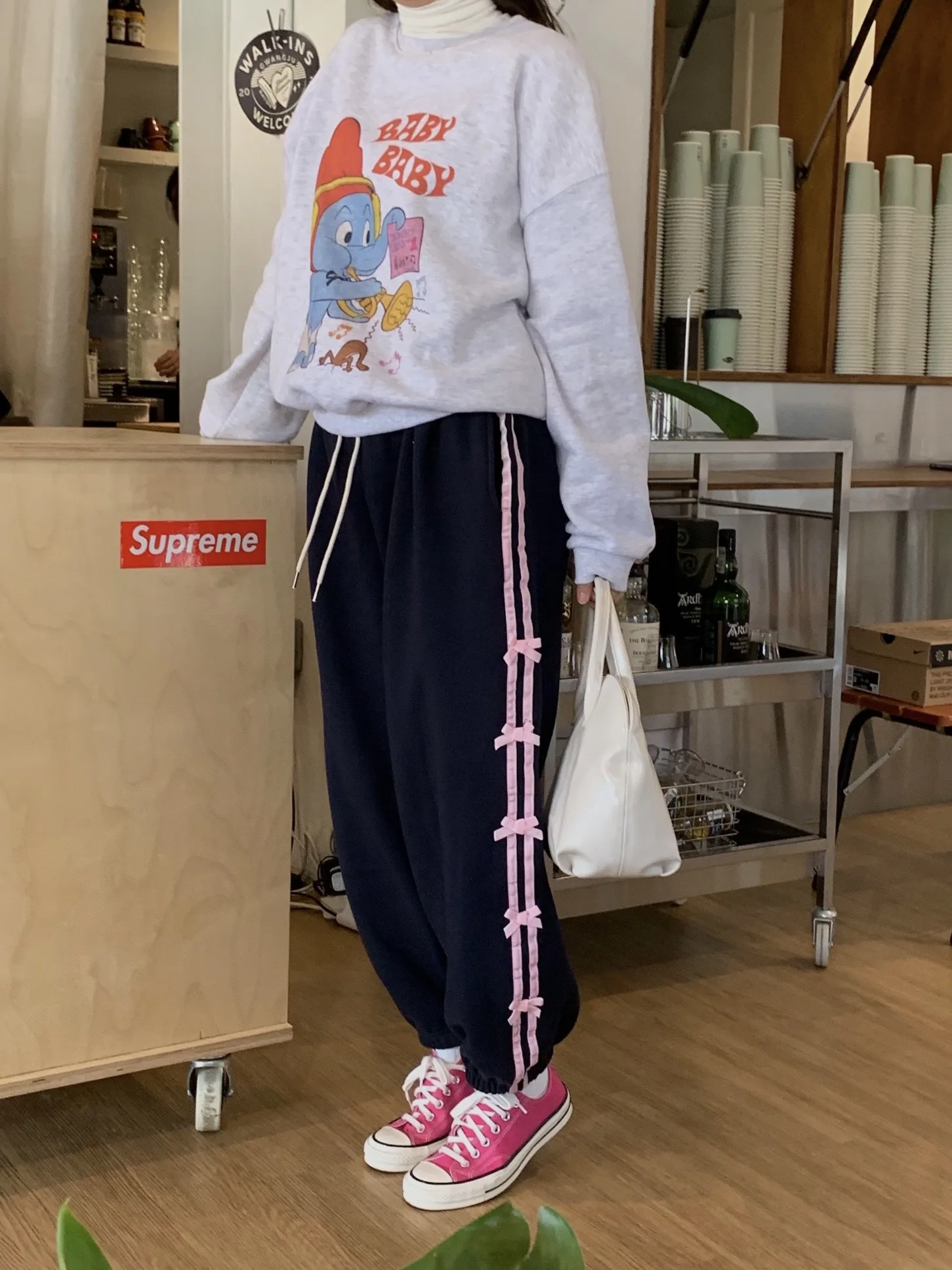 

Прямые брюки с высокой талией, женские ранняя весна, новые милые универсальные длинные брюки, повседневные брюки с узлом