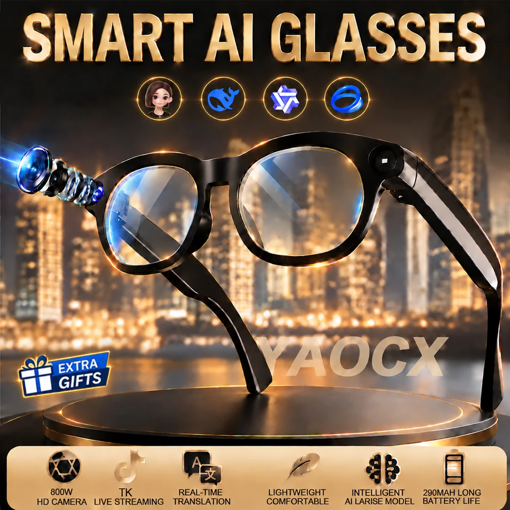Audio Music Online Free - Lunettes intelligentes CY03 améliorées, caméra 8MP,