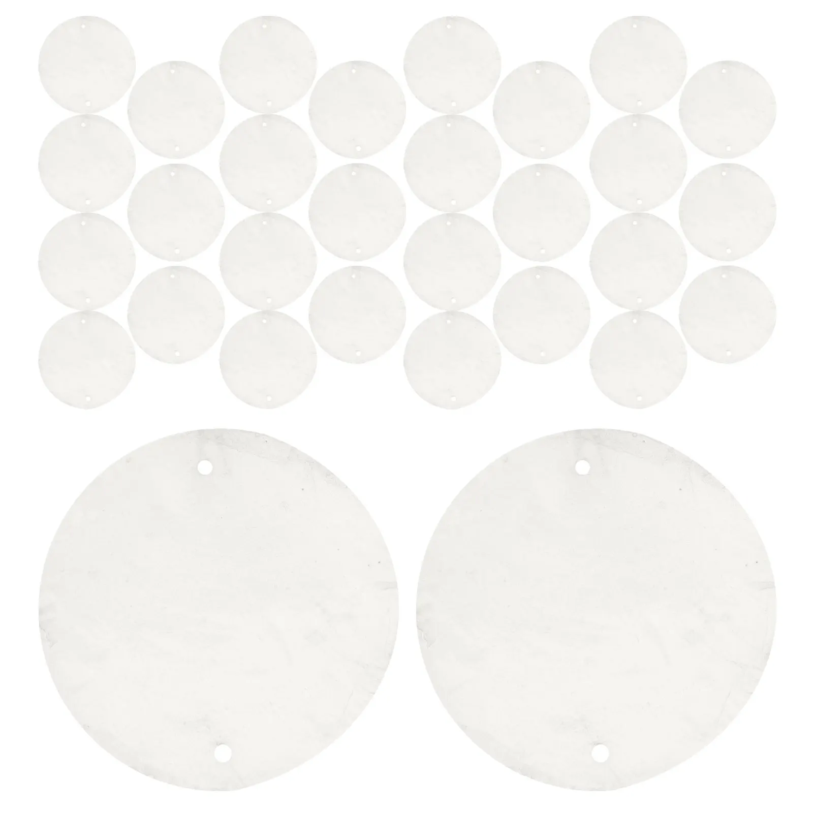 100 قطعة قذيفة مستديرة قطع مصقولة شقة DIY قلادة صنع المجوهرات اكسسوارات لمشاريع جرس الرياح الحرفية #3