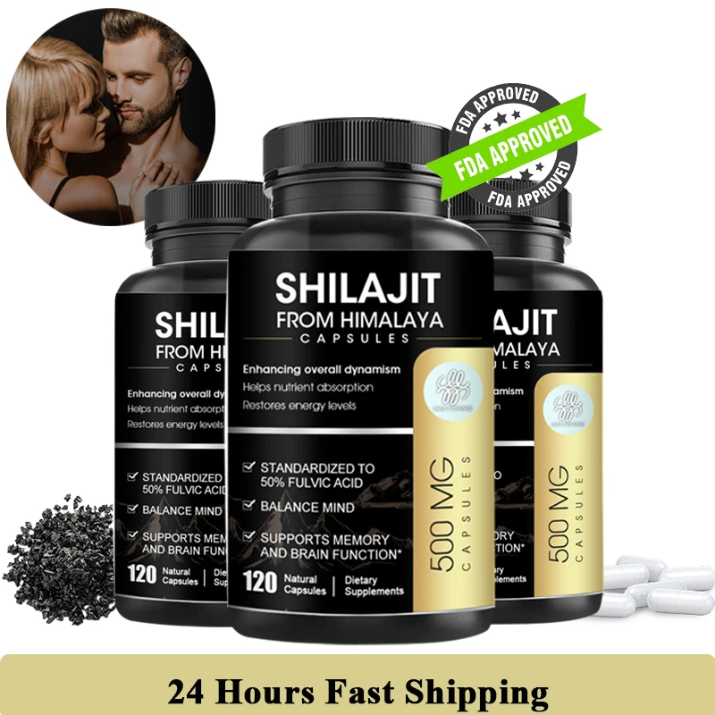 

Golden Pure Himalayan Shilajit Supplement with Ginseng and Humic & 50% Fulvic Acid & 85+Trace Minerals Complex FOR Brain& Energy