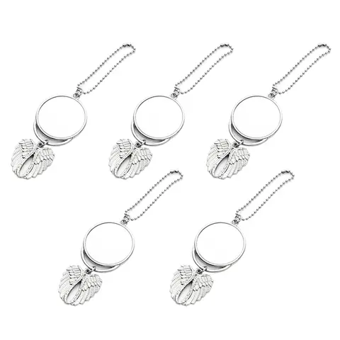 열 승화 공백 키 체인 펜던트 공백 만들기 자동차 매달려 장식 천사 날개 인쇄 펜던트 쥬얼리 내구성 만들기