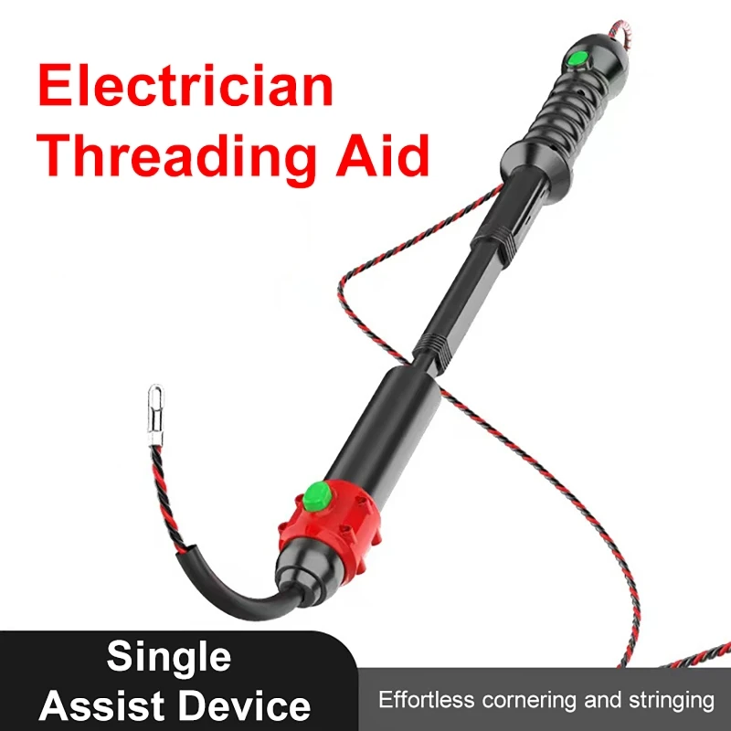 New Electrician Threading Aid Manual Wire Pipe Dark Wire Threading Pusher Wall Pipe Auxiliary Threading Artifact