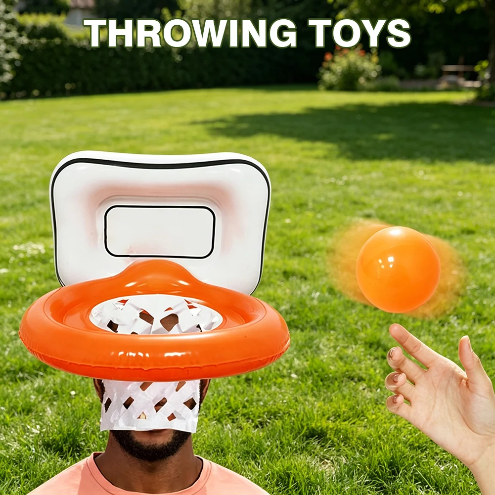 

Inflatable Basketball-Hoop Throwing Toys Include Ball Party Game Set For Kid Adults Birthday Party Indoor Outdoor Game