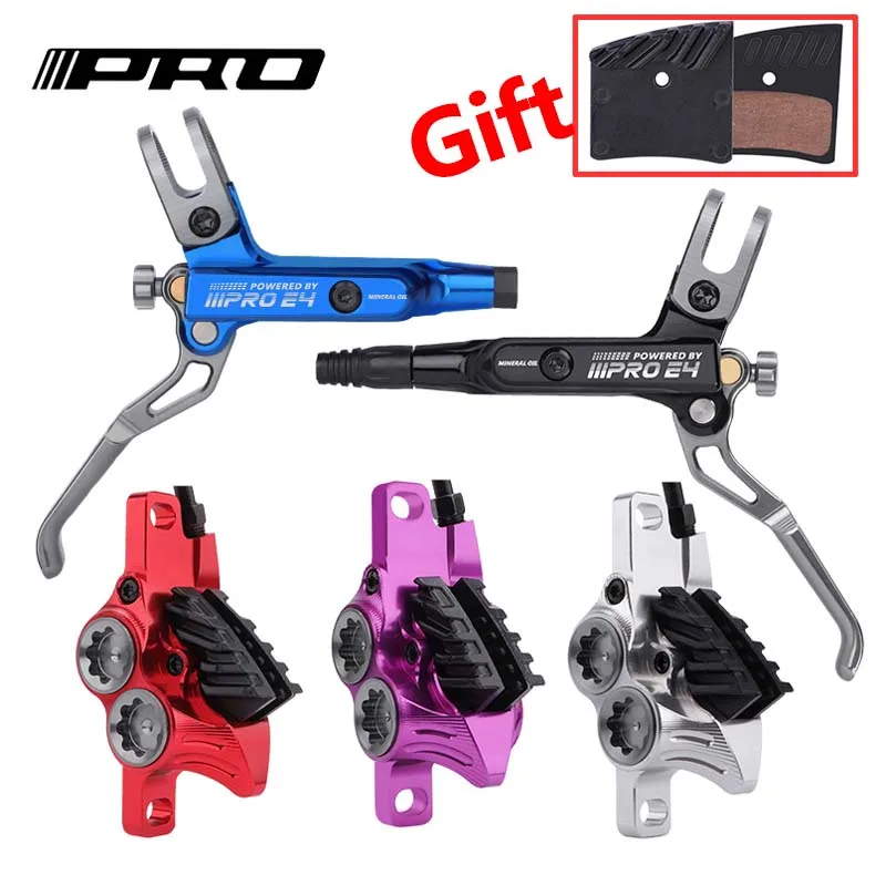 IIIPRO E4 MTB Freno a disco idraulico a 4 pistoni 800/1550mm con pastiglie di raffreddamento 4 pistoni Pressione olio AM DH E-bike MTB Freno a disco