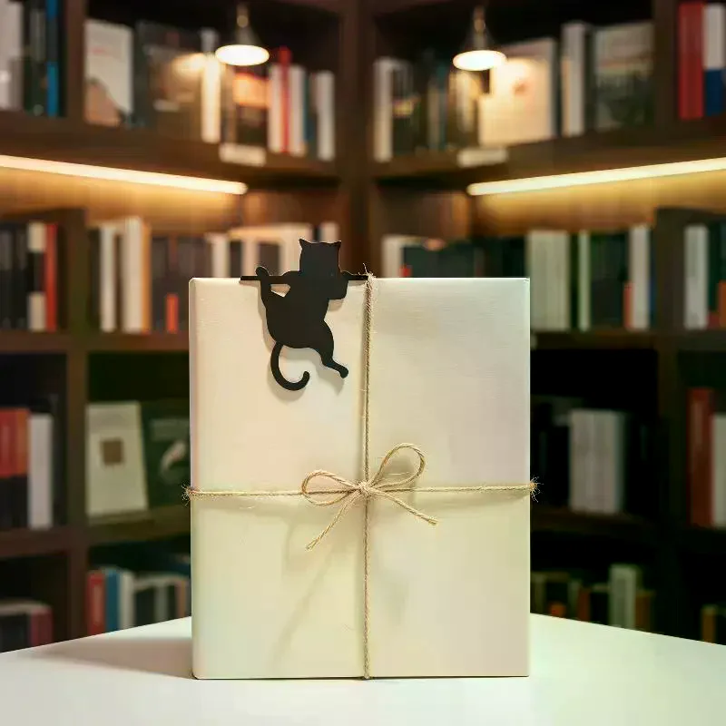 Cute Creative Metal Black Cat Bookmark For Library Room: Journal Gift Classroom Desk Bookshelf Stationery