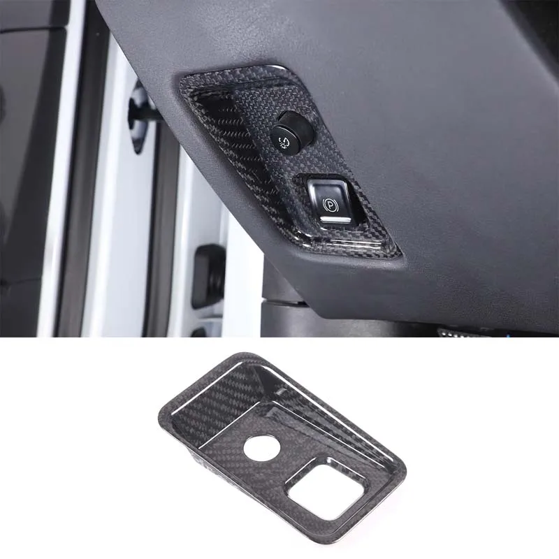 

For Chevrolet Corvette C8 Stingray Z51 Z06 2020-24 Real Carbon Fiber Car Parking Brake Control Panel Cover Trim Car Accessories