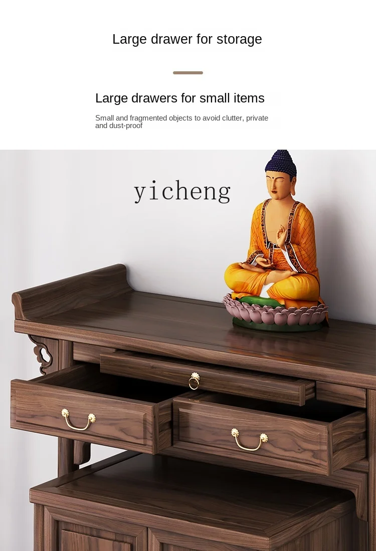 

Solid Wood Altar Incense Burner Table Home Buddha Table Buddha Hall New Chinese Modern Minimalist Buddha Niche