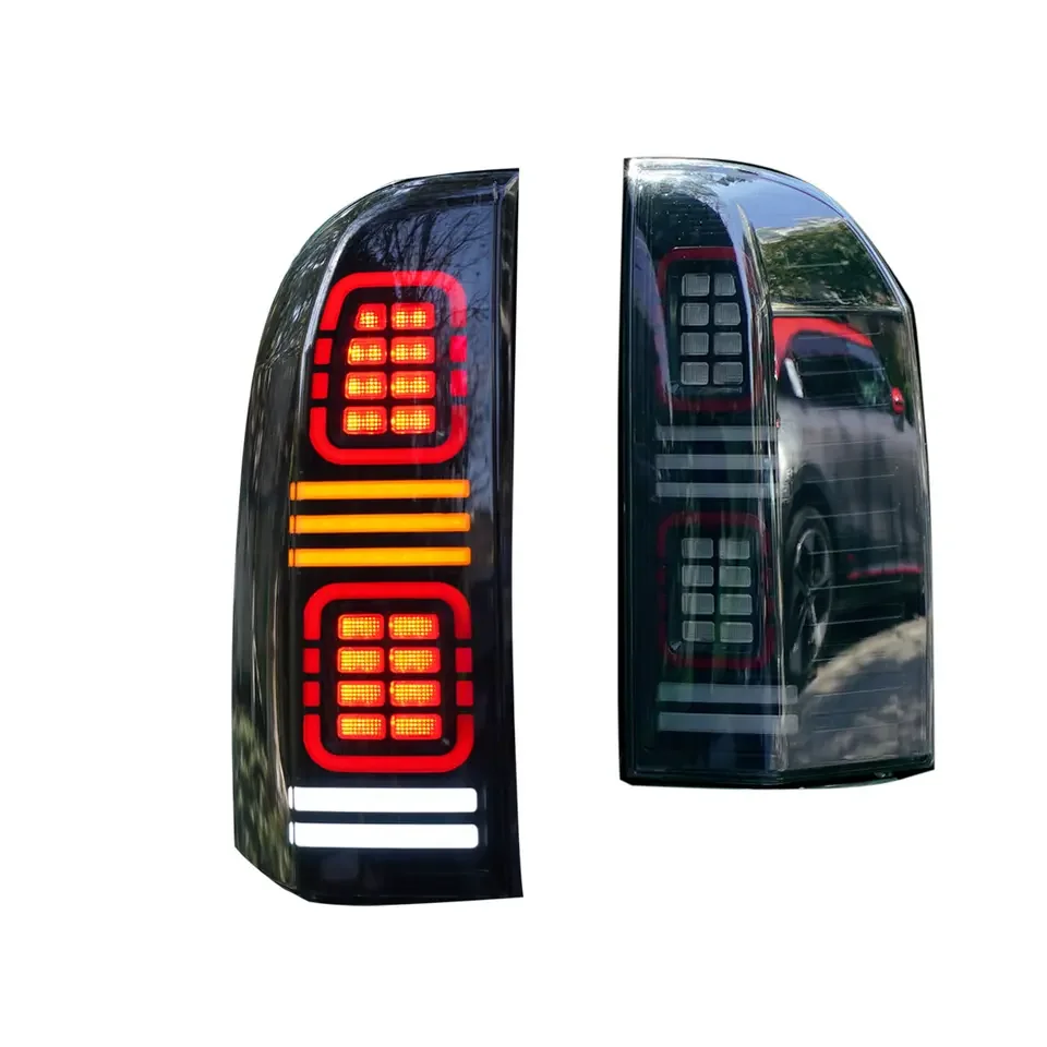 Pair Of Car Tail Light Assembly For Nissan Patrol Y61 07-16 LED Brake Flowing Water Flicker Plug and Play Tail Lamps Taillights