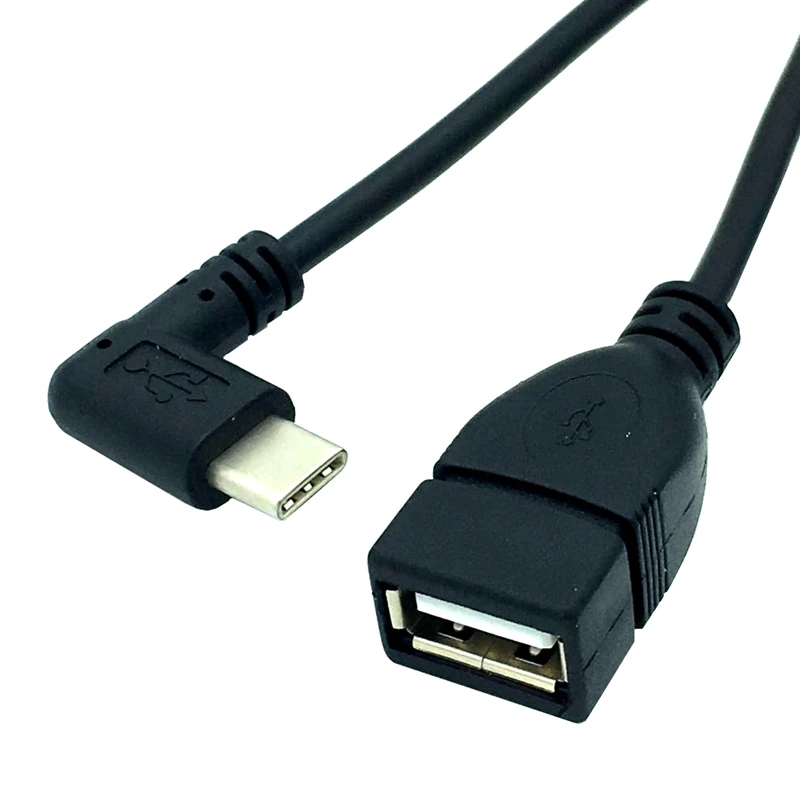 Left Right USB 3.1 Type-c Male to USB female OTG Spring Cable for Mobile Phone to Connect U Disk Mobile Hard Disk Game Console