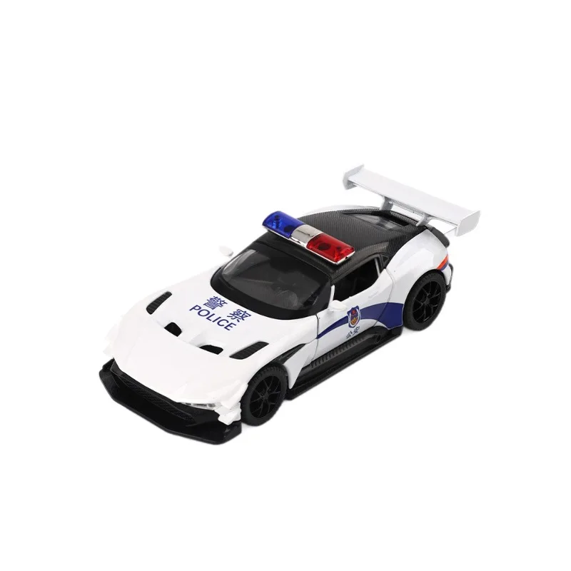 1:32 vulcan carro de segurança carro de polícia modelo liga diecast metal brinquedo veículo simulação som luz carro para crianças presente coleção