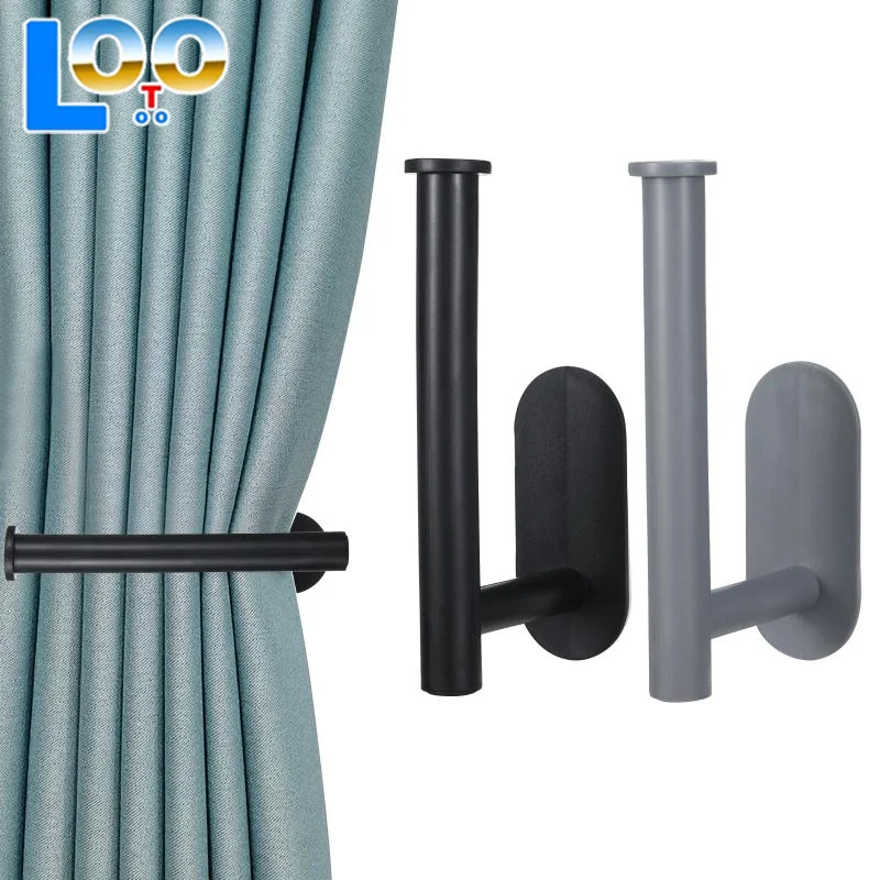 لا اللكم حامل المناشف ذاتية اللصق بسيط البلاستيك المرحاض حامل الورق الملفوف الحمام المطبخ جدار تخزين حامل ديكور المنزل