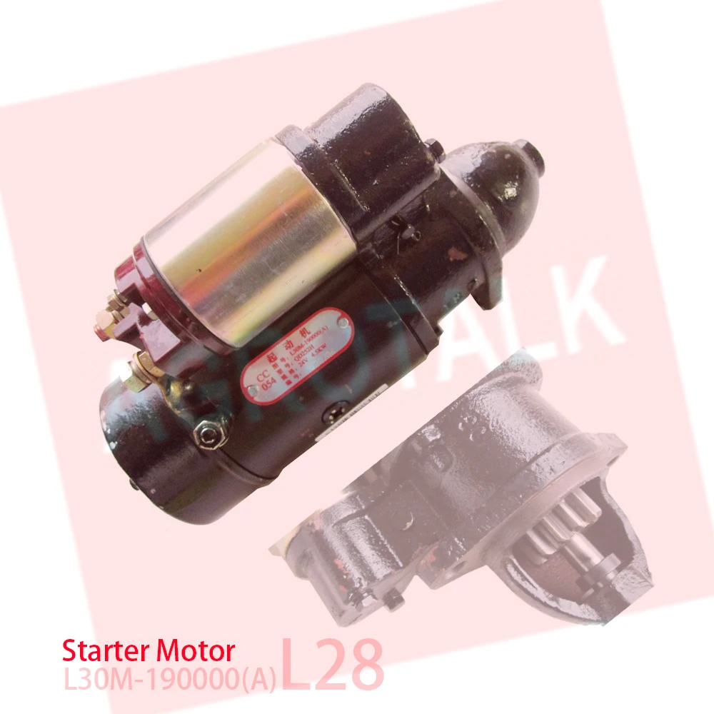 Starter motor for Changchai engine L28 (24V motor) ,  Part number: L30M-190000(A)