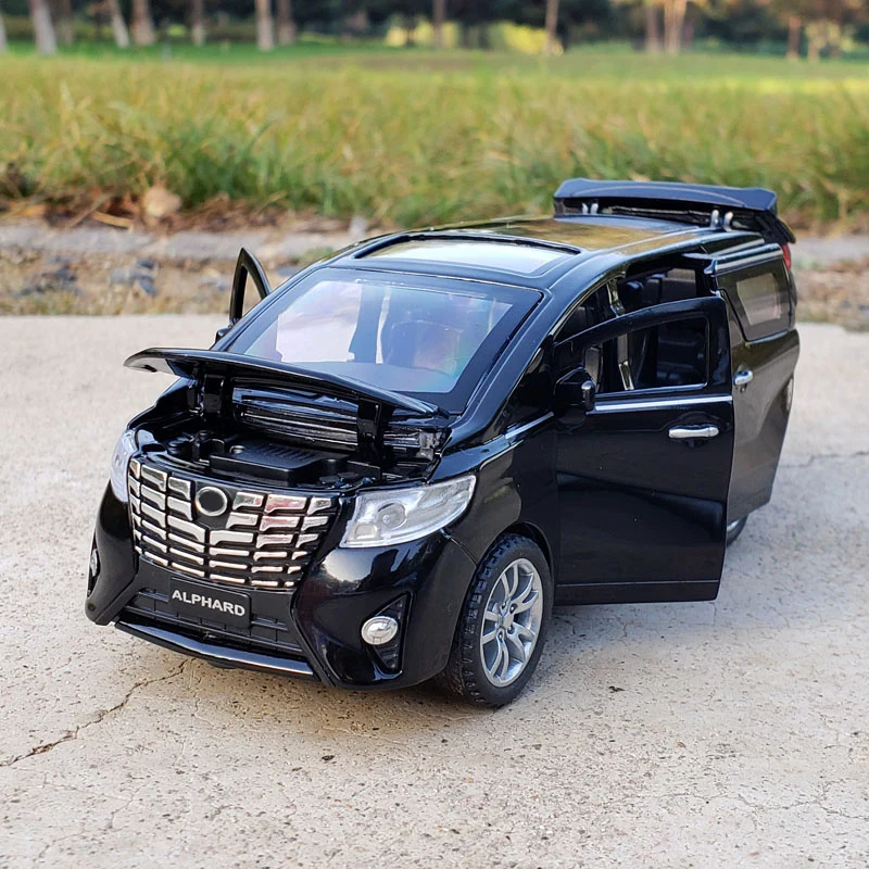 1:32 Alloy Alphard MPV Car Model Diecasts Metal Business Purpose Vehicles Pull Back Car Simulation Kids Toys Gift