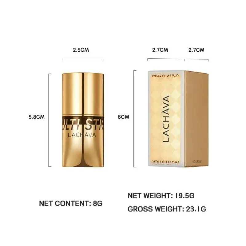 Colorete en barra resistente al agua 3 en 1 para labios, cara, ojos, maquillaje iluminador Natural, belleza multiusos, cremoso, de larga duración