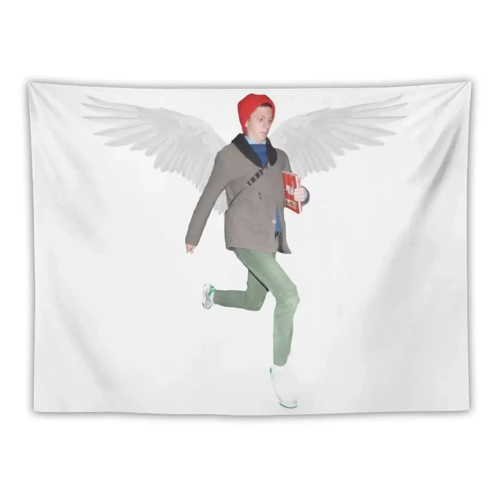 Michael Cera jumping / flying with wings Tapestry Art Mural Decoration For Home Tapestry