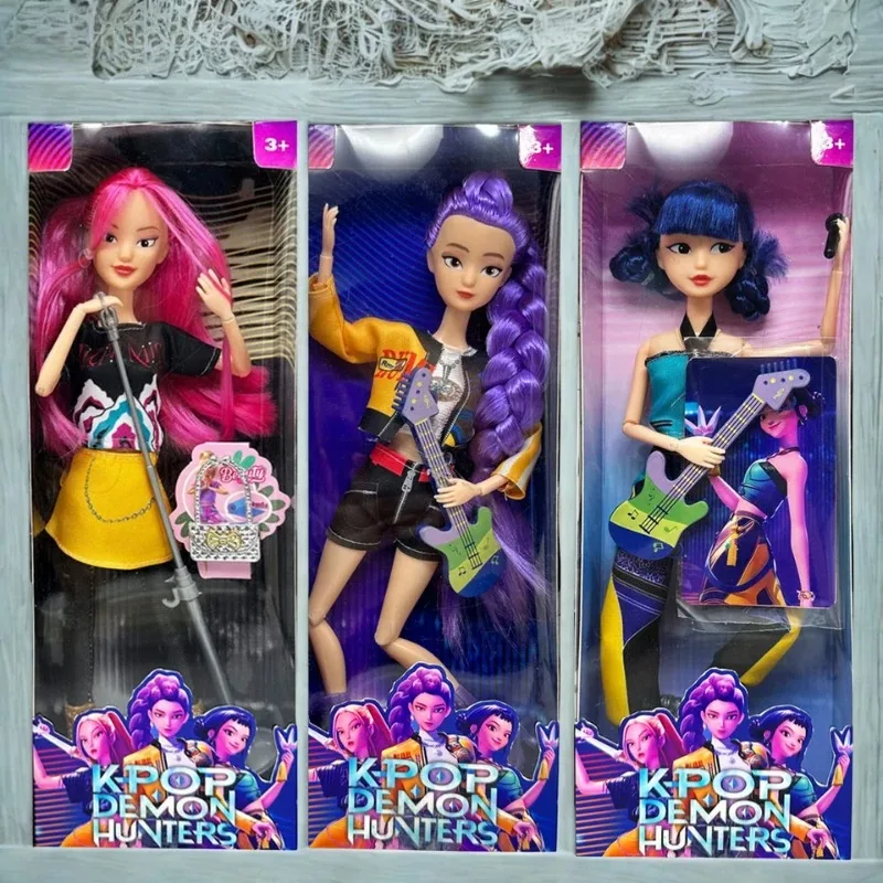 

HOT! New K-pop Demon Hunters Action Figure Demon Slayer Vinyl Doll Characters Desktop Ornament Toy For Kids Christmas Gifts