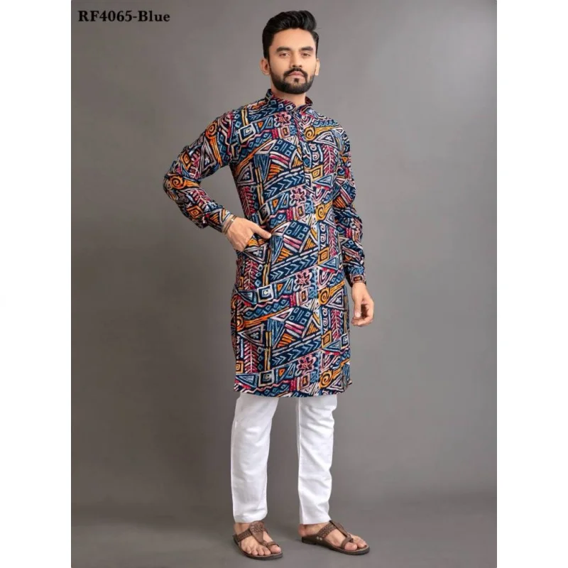 2025 Abbigliamento da uomo Colletto alla coreana Camicia a maniche lunghe con stampa dorata Abbigliamento casual Hip Hop alla moda Top di media lunghezza in stile etnico