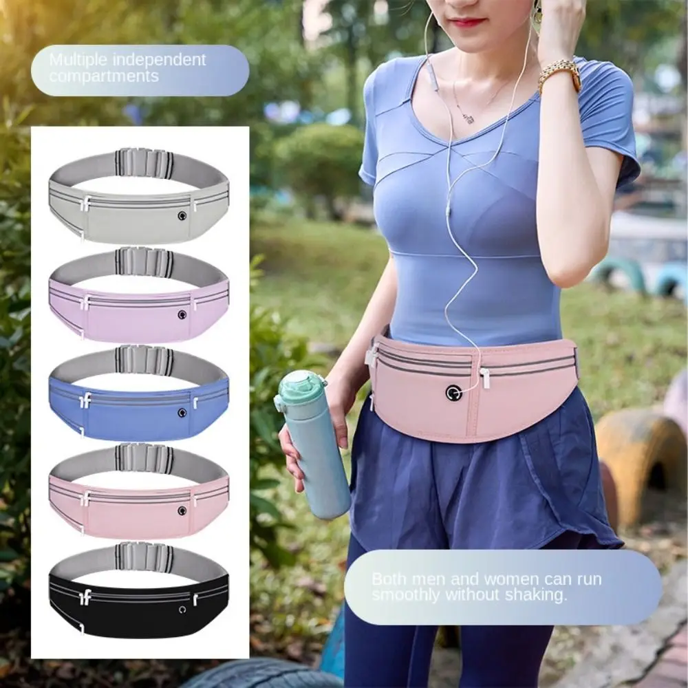 

Three-section Running Waist Bags Breathable Waterproof Marathon Running Bag Lightweight Belt Bag Sports Phone Bag Men Women