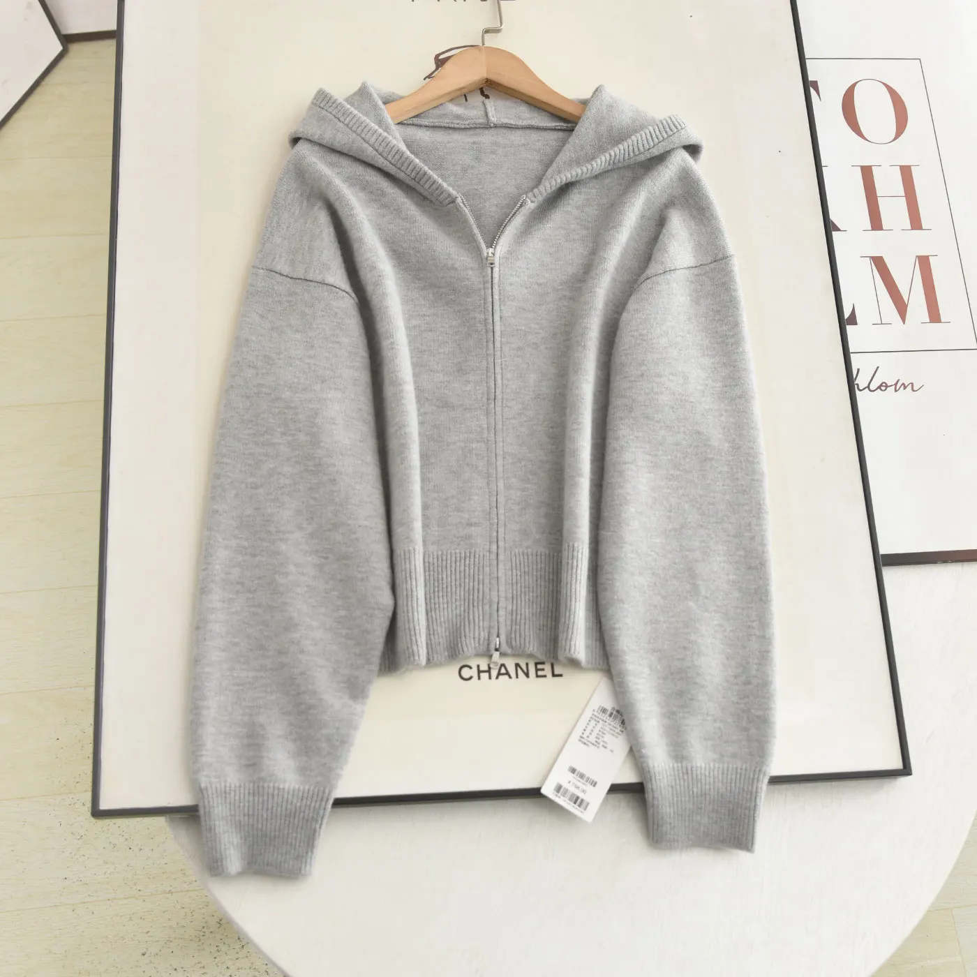 

ay Knitted Casual Hoodie Sweater Relaxing Sle Winter New Arrival Women's Long Sve Zipper Closure Cardigan Simple Faion