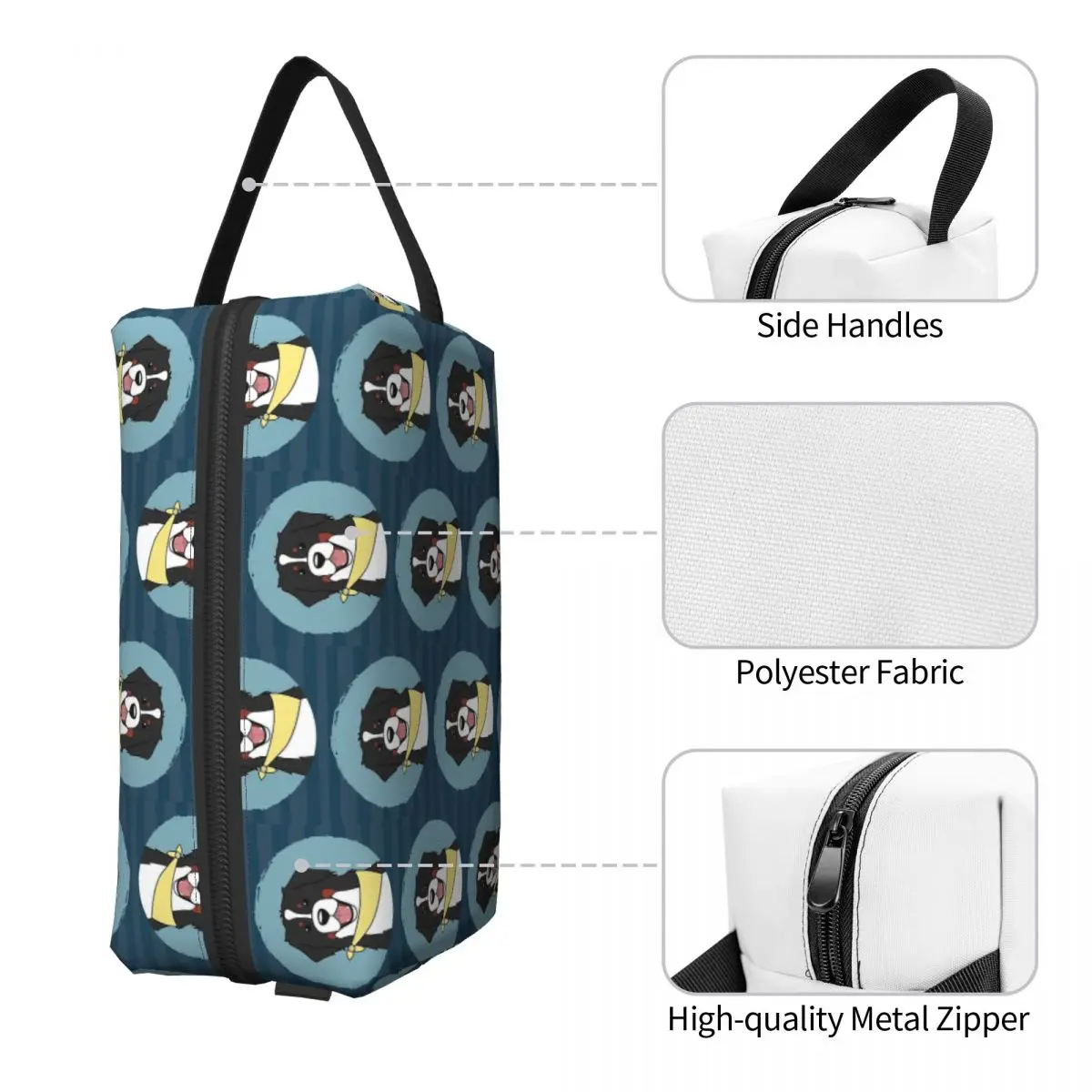 Bolsas de cosméticos para mujer con diseño de perro de montaña bernés, bolsa organizadora de maquillaje de viaje, almacenamiento de artículos de tocador, caja de Kit Dopp, estuche para lápices