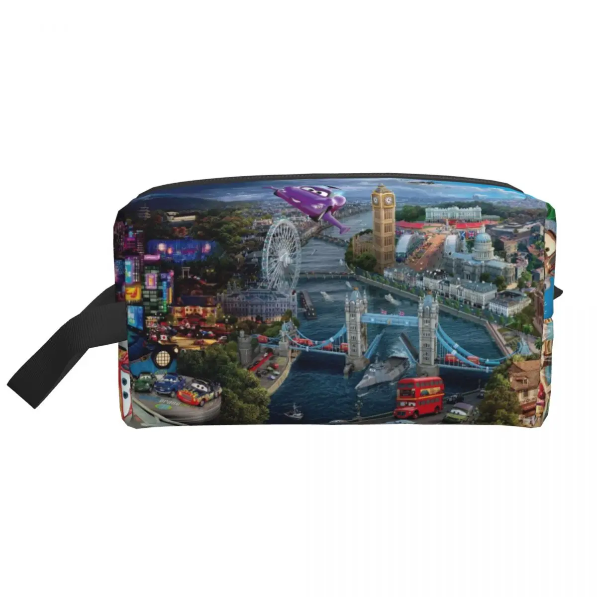 

Custom Cars Racing Friends Travel Cosmetic Bag Women Makeup Toiletry Organizer Ladies Beauty Storage Dopp Kit